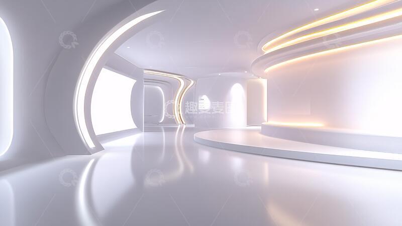 高清大图下载【趣麦麦图】简约秀场展厅科技大厅