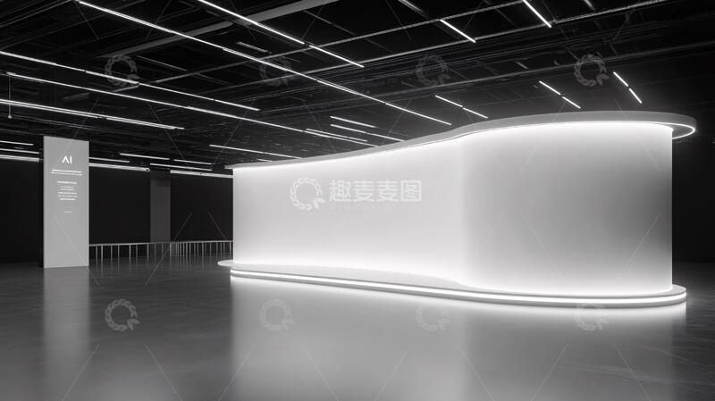 简约秀场展厅科技背景