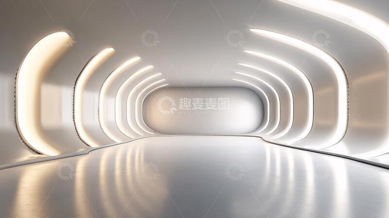 高清大图下载【趣麦麦图】简约秀场走廊灯光霓虹