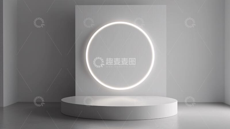 高清大图下载【趣麦麦图】简约秀场圆形模型环形