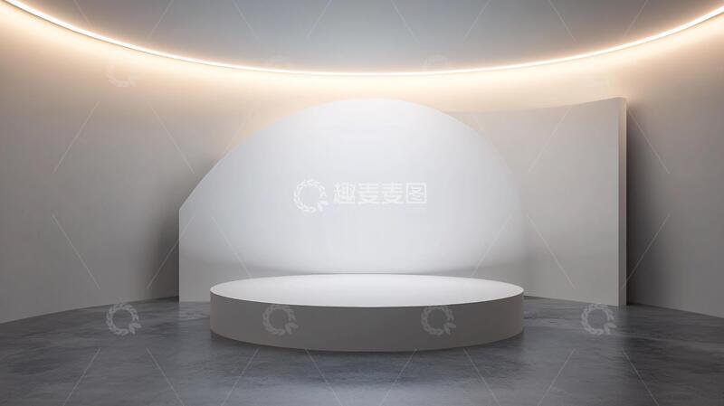 高清大图下载【趣麦麦图】简约秀场圆形前台展厅