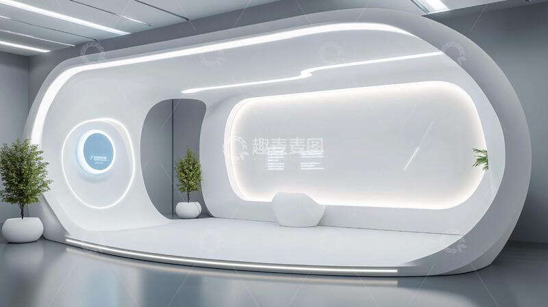 科技感前台科技前台展厅