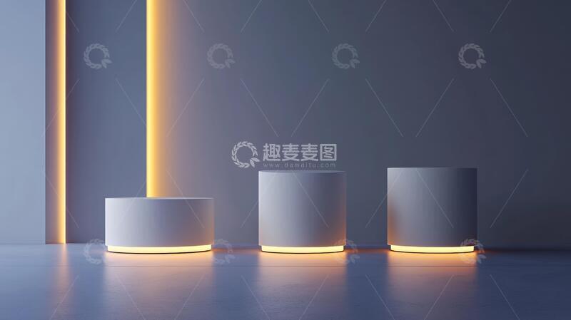 高清大图下载【趣麦麦图】霓虹灯展台产品平台讲台