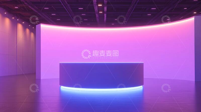 高清大图下载【趣麦麦图】简约秀场前台圆形展厅