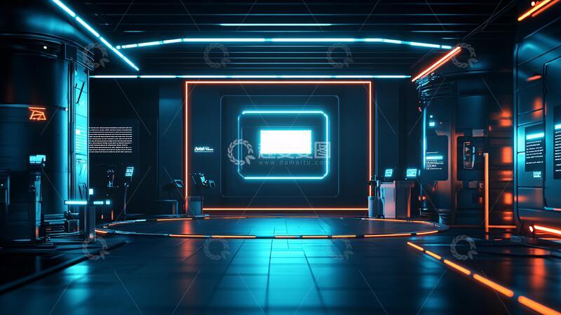 高清大图下载【趣麦麦图】赛博朋克风格迎宾区13