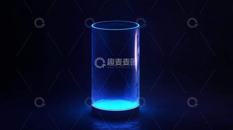 高清大图下载【趣麦麦图】蓝色发光柱蓝色光柱灯光