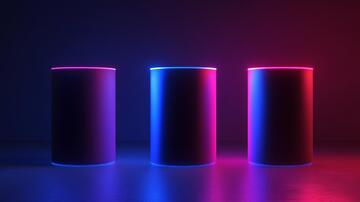 霓虹灯展台光柱科技粉色