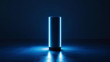 蓝色发光柱蓝色光柱线条