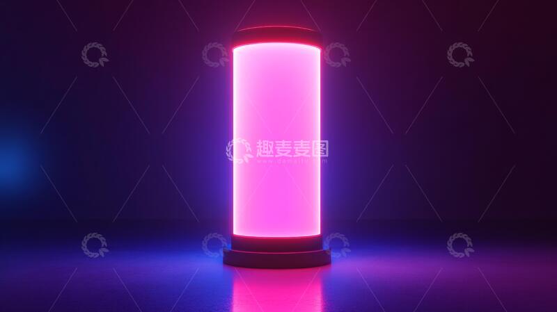 高清大图下载【趣麦麦图】霓虹台灯光柱辉光台灯