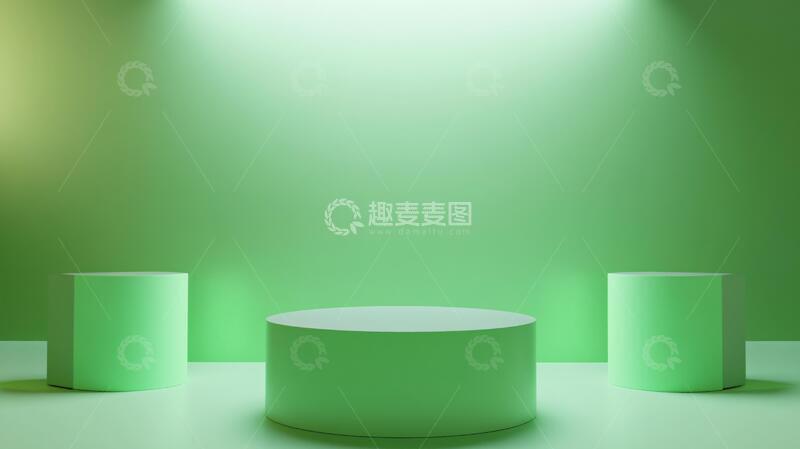 高清大图下载【趣麦麦图】绿色展示台讲台绿色产品