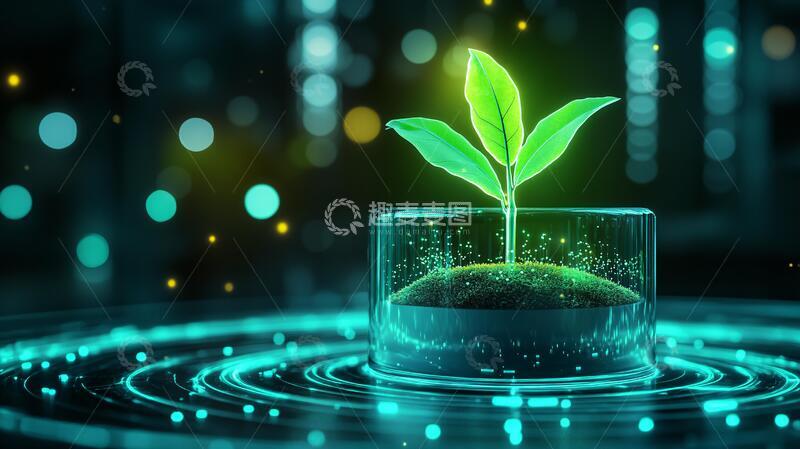 高清大图下载【趣麦麦图】生态生物科技背景