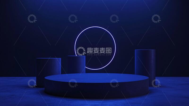 高清大图下载【趣麦麦图】圆形展示台圆形平台舞台