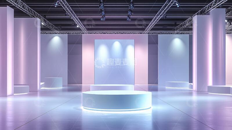 简约秀场粉色背景舞台