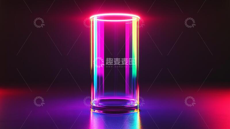 高清大图下载【趣麦麦图】粉色圆柱体展示台58