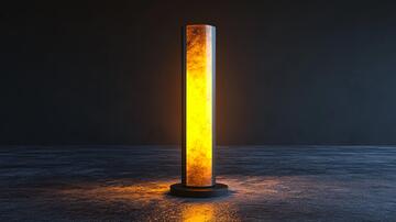 地面发光柱光柱壁灯金色