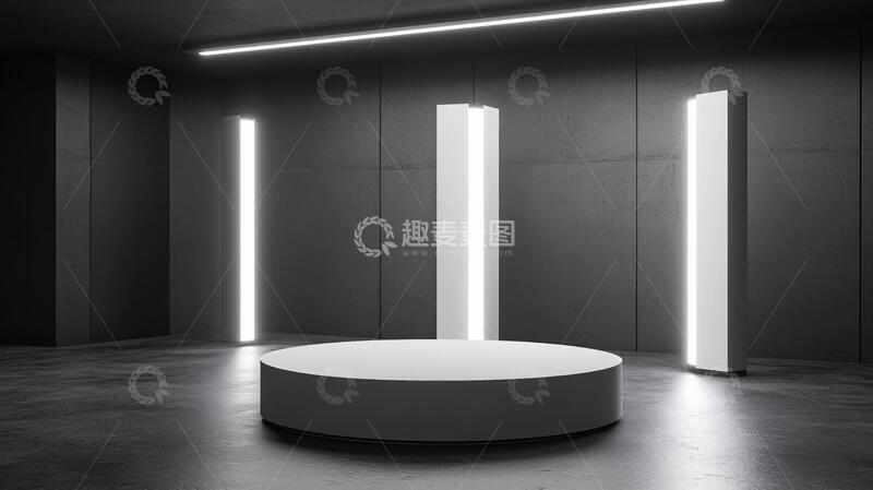 高清大图下载【趣麦麦图】灯带前台前台圆形场景