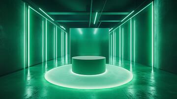 简约秀场绿色朋克风格