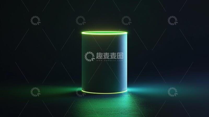 高清大图下载【趣麦麦图】霓虹灯展台光影立体荧光