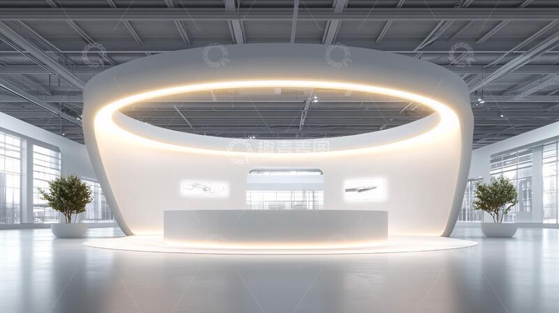 高清大图下载【趣麦麦图】科技感前台前台科技弧形