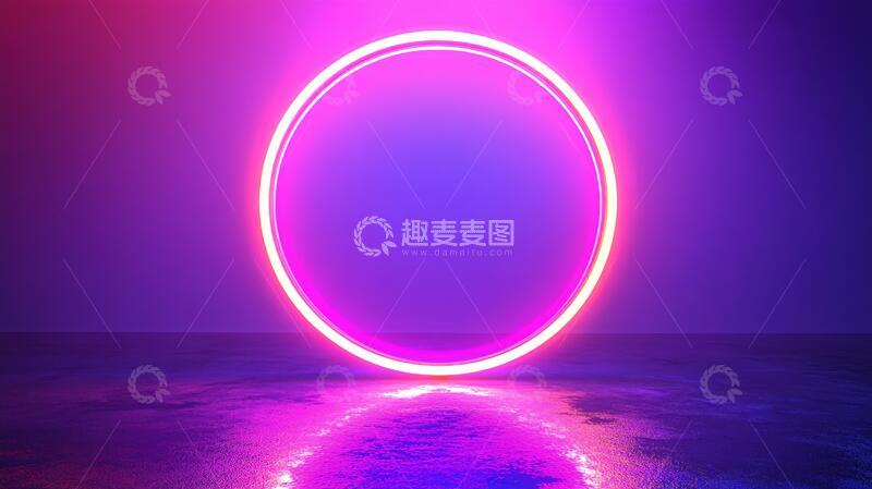 高清大图下载【趣麦麦图】霓光拱门拱门圆形舞台
