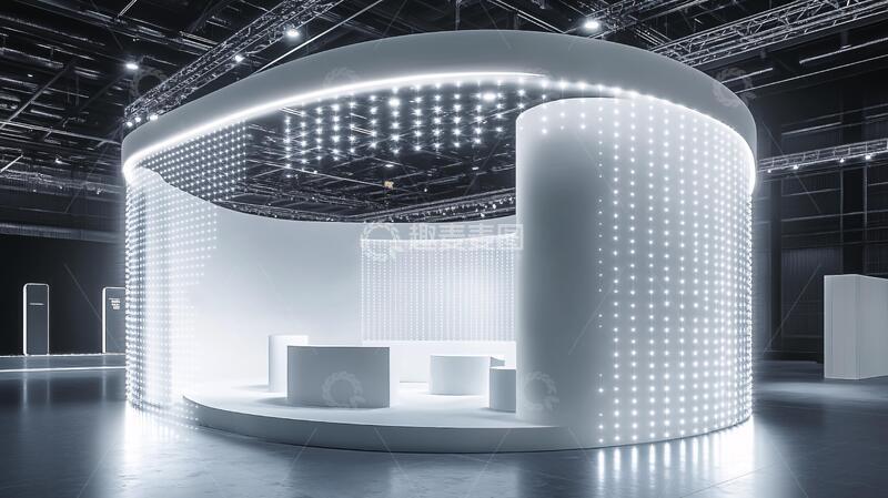 创意展会科技背景装置