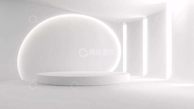 简约秀场圆形展厅弧形