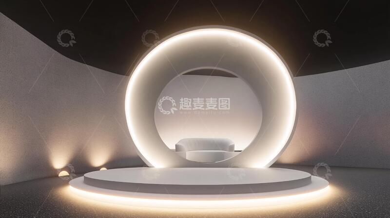 高清大图下载【趣麦麦图】简约秀场圆形光影环形