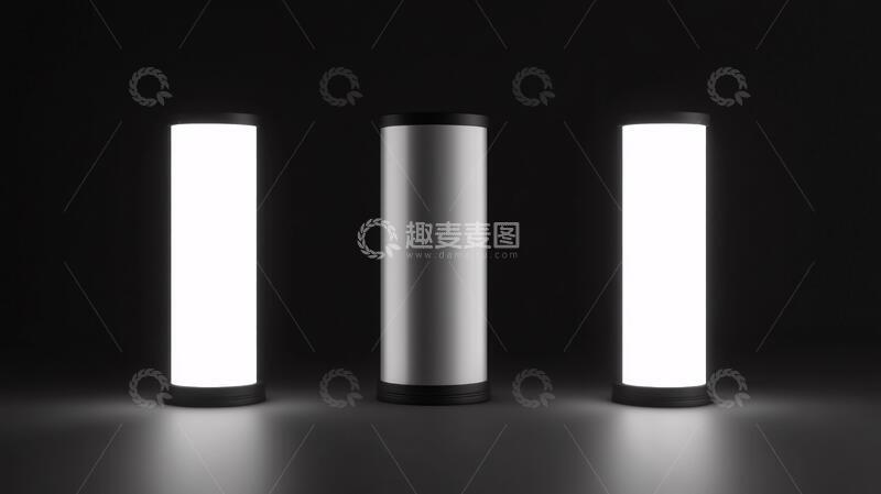 高清大图下载【趣麦麦图】灯饰展架灯箱产品灯饰