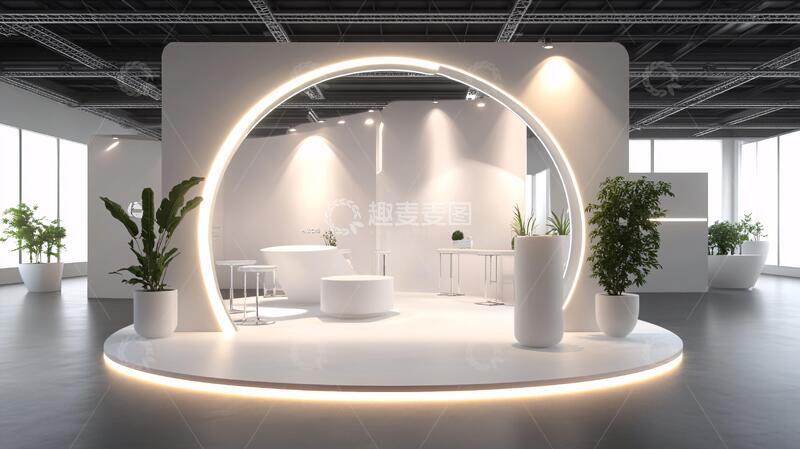 高清大图下载【趣麦麦图】创意展会创意展台接待
