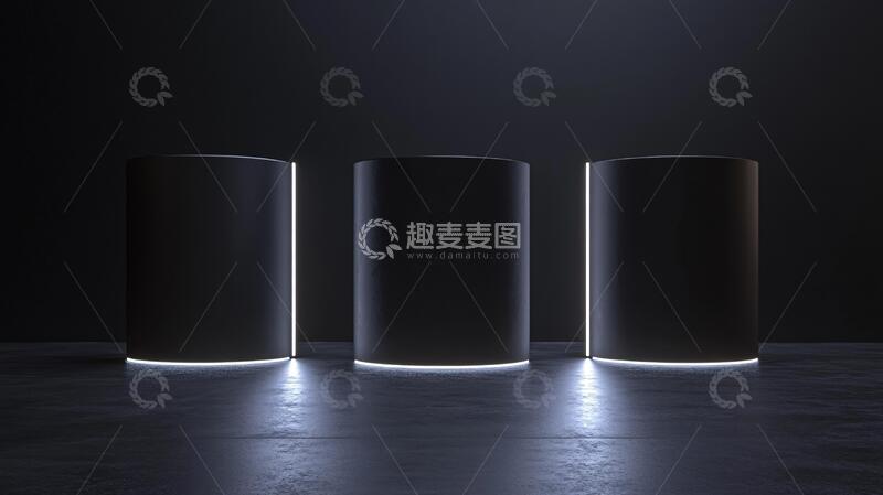 高清大图下载【趣麦麦图】圆柱体静物展台3