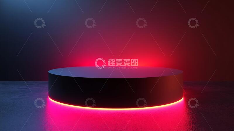 高清大图下载【趣麦麦图】光影平台平台圆形粉色