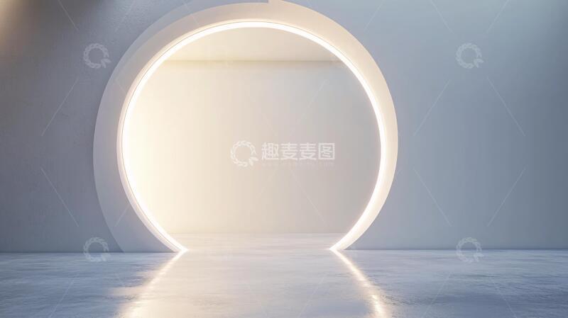 高清大图下载【趣麦麦图】简约秀场拱门圆形门洞