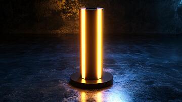 蓝色发光柱光柱圆柱场景