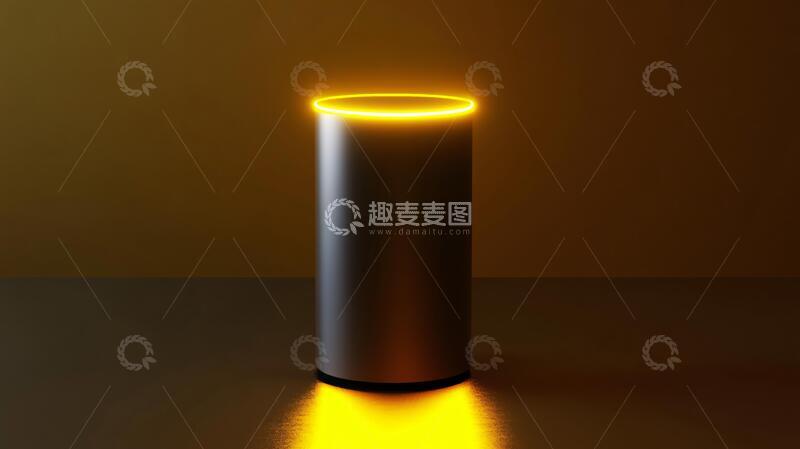 高清大图下载【趣麦麦图】磁悬浮灯线条场景圆形