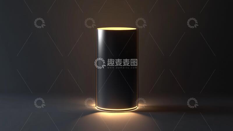 高清大图下载【趣麦麦图】金色圆柱展示台15