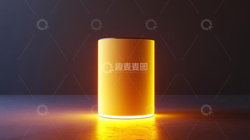 高清大图下载【趣麦麦图】金色圆柱展示台14