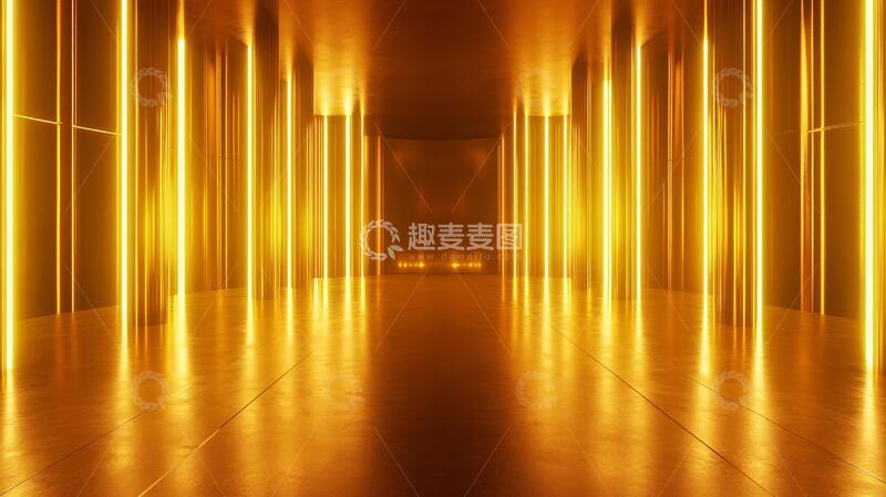 高清大图下载【趣麦麦图】金色大厅背景1