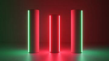 霓虹灯展台光柱灯管装置