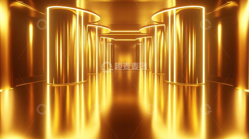 高清大图下载【趣麦麦图】金色大厅背景