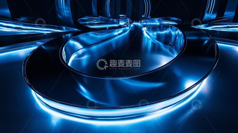 高清大图下载【趣麦麦图】蓝色炫酷背景