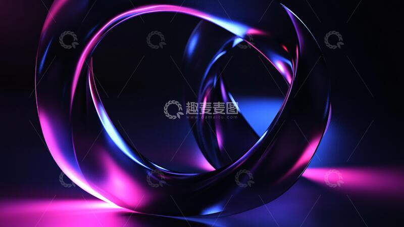 高清大图下载【趣麦麦图】立体渐变发光体设计24