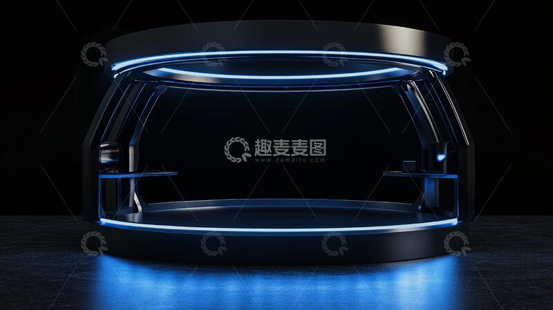 高清大图下载【趣麦麦图】圆形科技舞台10
