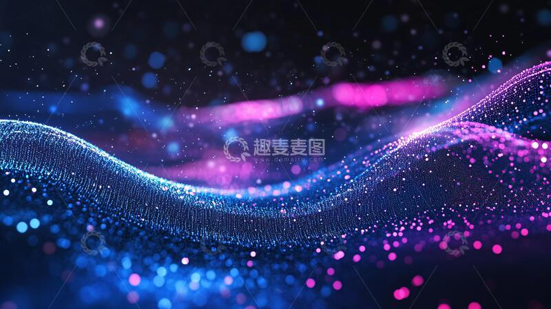 高清大图下载【趣麦麦图】梦幻动感背景科技梦幻