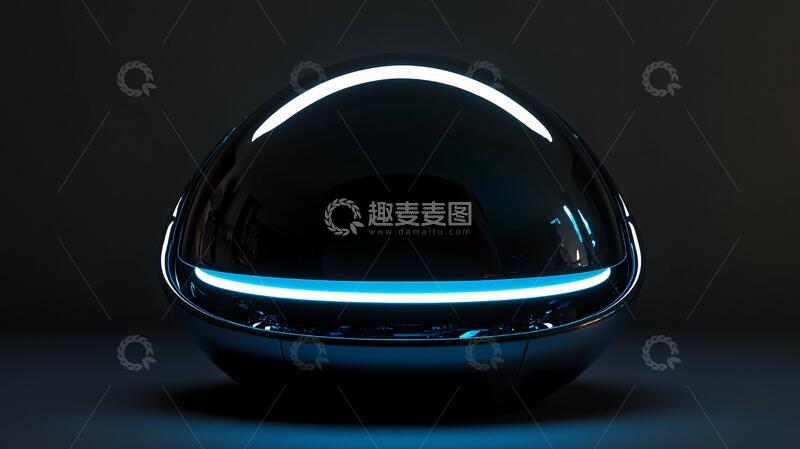 高清大图下载【趣麦麦图】球体科技球体头盔造型