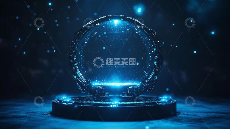 高清大图下载【趣麦麦图】科技感水晶球10