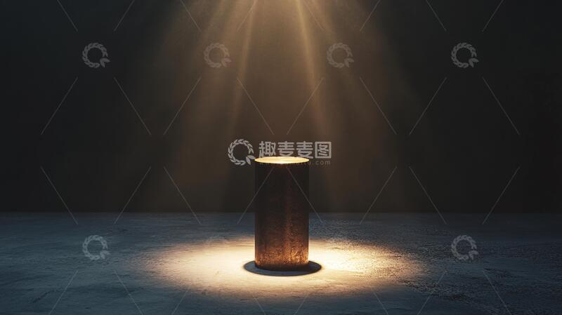 高清大图下载【趣麦麦图】金色圆柱展示台27