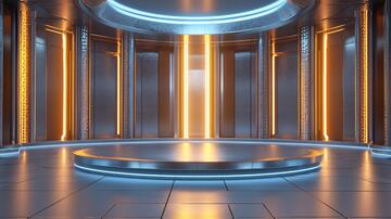 飞船大厅舞台大厅金色