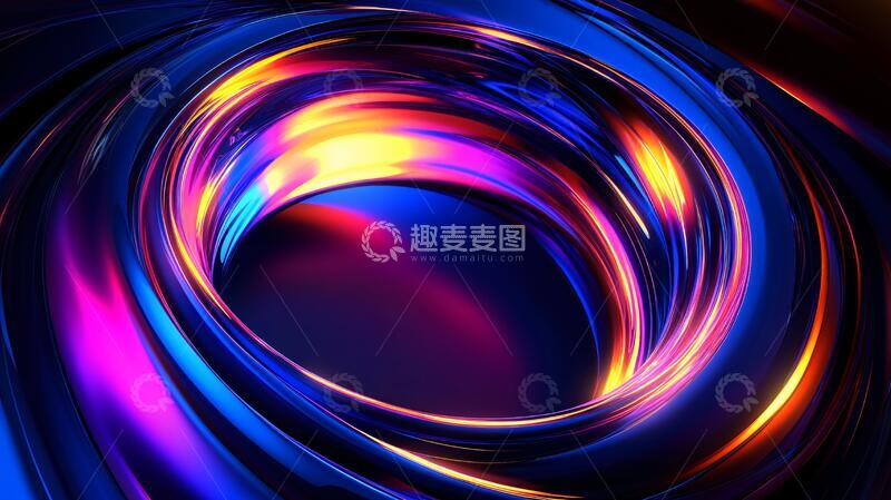 高清大图下载【趣麦麦图】彩色酷炫流动感背景5