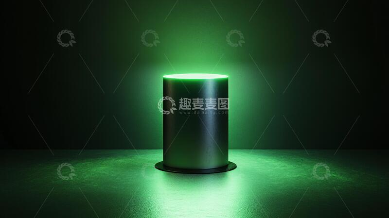 高清大图下载【趣麦麦图】绿色展示台绿色科技背景