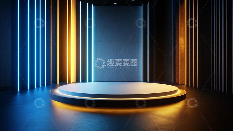 高清大图下载【趣麦麦图】圆形展示台圆形舞台平台